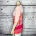 Lane Bryant  NWT Sz 22/24 Pink Colorblock Stripe Drape Cowl Neckline Sweater Top Photo 1