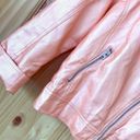 Daytrip  frosted peach shimmer asymmetrical Moto faux leather medium jacket Photo 4