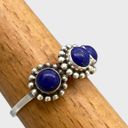 Sterling Silver Genuine Lapis Lazuli Ring - Sz 10 Photo 7