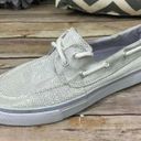 Krass&co Austin Trading  Womens Shoes Size 5 Silver Top Siders Boat Sparkly NEW Photo 1