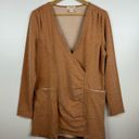 Sundance Loulou Faux Wrap Tunic Sweater in Orange Brown Size Large Photo 1