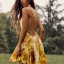 ZARA Yellow Halter Open Back Mini Dress Photo 1