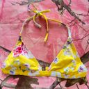 y2k yellow floral triangle bikini top Photo 6