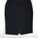 Anne Klein Vintage  Twill Black Pencil Skirt with Front Slit NWT Size 10 Photo 4