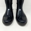 Coach  Talia Rain Boots Riding Tall Black Glossy Rubber Mid Calf Women’s Size 6 Photo 4