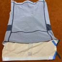 Lululemon Built In Sports Bra Tank Top Size 6 Grey White Thin Stripes Photo 0