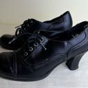 Mudd Vintage Y2K Black Oxford Chunky Heels Faux Leather Lace Up Boho Goth 6.5 Photo 4