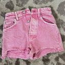 ZARA Pink  Jean Shorts Photo 0