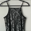 BCBGeneration  Silver Black Sequin Spaghetti Strap Hi Low Dress Size Small Photo 3