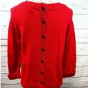 Lands'End  Canvas small red pullover sweater with buttons in back (1799) Photo 3