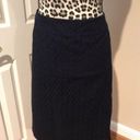 Talbots  Woman Navy Blue Eyelet Skirt Womens 16 100% Cotton Zip At Back￼ G2 Photo 8