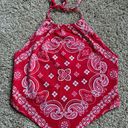 Forever 21 Red Bandana Halter Top Photo 0