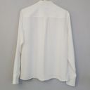 Lacoste  Women's Relaxed Fit Flowy Blouse White Button Down Shirt CF5606-166 Photo 7