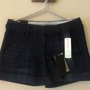 Dear John NWT  Womens Size 25 Finnegan Roll Cuff Shorts Dark Wash Blue Denim Photo 0