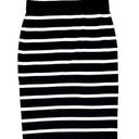 New York & Co. Stripped Knee Length Pencil Skirt Medium Photo 0