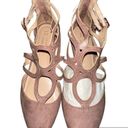 LC Lauren Conrad Lauren Conrad Mauve Strappy Pointed Toe Flat Shoes, Size 9 Photo 1