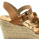 Sam Edelman  Maura Leather Espadrille Platform Brown Wedge Sandal Size 10 M Photo 3