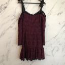 Alexis  Sophia Dress Burgundy Lace tie strap large midi long sleeve purple Photo 4