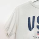 Brandy Melville  John Galt USA New York Short Sleeve Raw Hem Cropped T-Shirt Top Photo 1