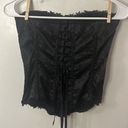 Frederick's of Hollywood VTG Frederick’s of Hollywood Black Lace Up Boned Bustier/Corset Size 34 Photo 1