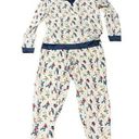 PJ Couture Holiday Christmas Ski Pajama Set Soft Knit Retro Red White Large Photo 0