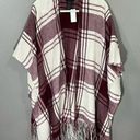 Banana Republic  cashmere blend wrap in mariana plaid red (OS) NWT Photo 0