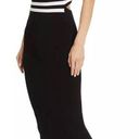 Le Superbe Jean Seberg Cutout Bodycon Dress Reversible Black & White Stripe sz S Photo 2