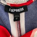 EXPRESS women M v-cut tank top wrap dress w/side tie red blue & white Photo 7