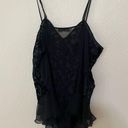 Lane Bryant  Intimates black velvet lace floral ruffle Teddy bodysuit lingerie 4X Photo 4