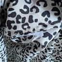 DKNY  Leopard Cheetah Animal Print Cap Sleeve Business Casual Work Office Top L Photo 6