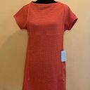 Max Studio  Baked Apple Red Solid Textured Pocket Short Sleeve Dress Size XS NWT Photo 0