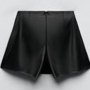 ZARA  faux leather pleated skort 3046 375 Photo 8