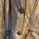 Mulberry  STREET Vintage Women’s Light Gold Shimmer Hooded Puffer Coat Size M Photo 2