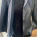 BCBGMAXAZRIA  Black Leather Jacket Size Small Photo 2