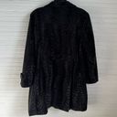 Mulberry Vintage  Street Black Coat Soft Giraffe Print Button Front Jacket Size M Photo 3