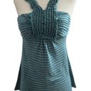 Candie's  Small Blue Striped Tank Top w/ bra pads Photo 0