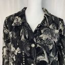 Christopher & Banks  Black Floral Tapestry Blazer Jacket Size Medium EUC Brocade Photo 3