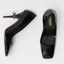 Burberry  D-ring Detail Black Patent Leather Square-Toe Pumps Photo 0