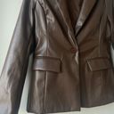 Peppermayo 90's Starlett Blazer Jacket in Chocolate Faux Leather Photo 5