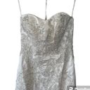 Oleg Cassini  Satin Lace Strapless Wedding Dress Size 4 Photo 7
