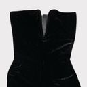 Good American Women's Strapless Velvet Jumpsuit Wide-Leg Black Size Small (1) Photo 3