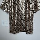 Jaded London leopard sequin short sleeve lined blouse size XL Photo 3