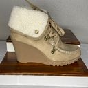 Union Bay Camel Pike Wedge Boot Faux Fur Lining Size 8 Photo 2