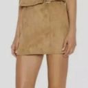 Lovers + Friends  Revolve Mini Skirt Faux Suede Belted Khaki Size Small NWOT Photo 6