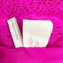 Becca  Color Play One-Piece Swimsuit Hot Pink Flambé Crochet Lace Swim Size Large Photo 10