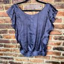 Romeo + Juliet Couture  Gray Sleeveless Ruffled Smocked Top Women's Size Large Photo 6