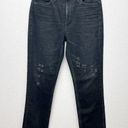 Vince  Charcoal Wash Distressed High-Rise 5-Pocket Cotton Jeans Womens Size 27 Photo 0