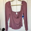 Abound  Womens Top Pink Long Sleeve‎ Faux Wrap size Large Photo 1