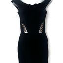 Marciano by Guess Black OTS Bandage Gold Beaded Cutout Bodycon Mini Dress Small Photo 1