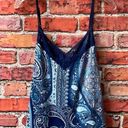 In Bloom Blue Paisley Print  by Jonquil Lace Trim V-Neck Camisole Photo 0